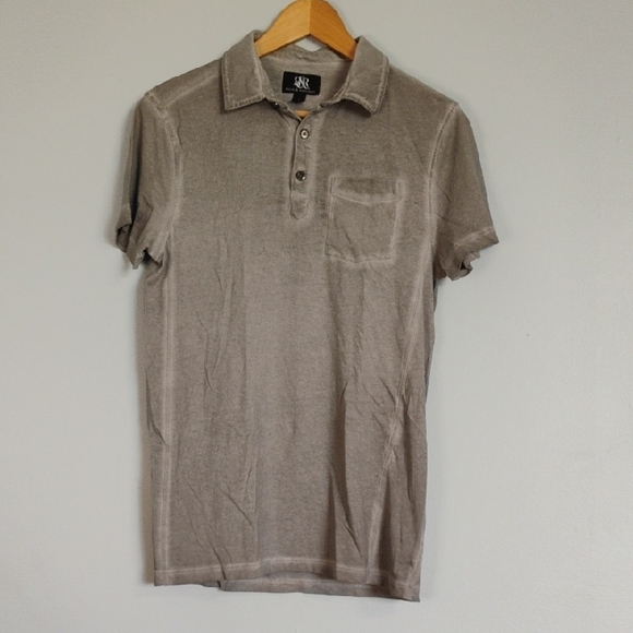 Rock & Republic Other - Rock & Republic Men's Size S Gray Collared Polo Shirt Classic 100% Cotton Casual